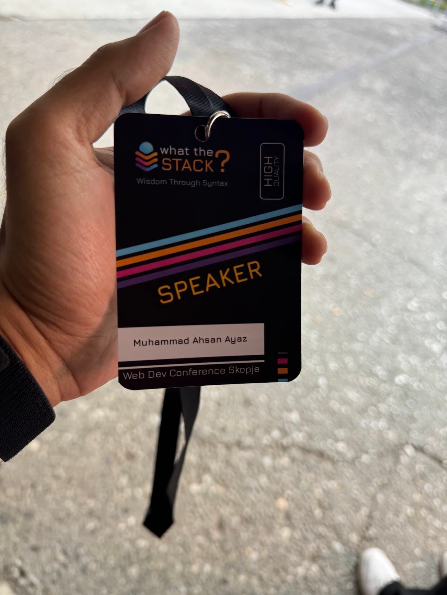 speaker badge