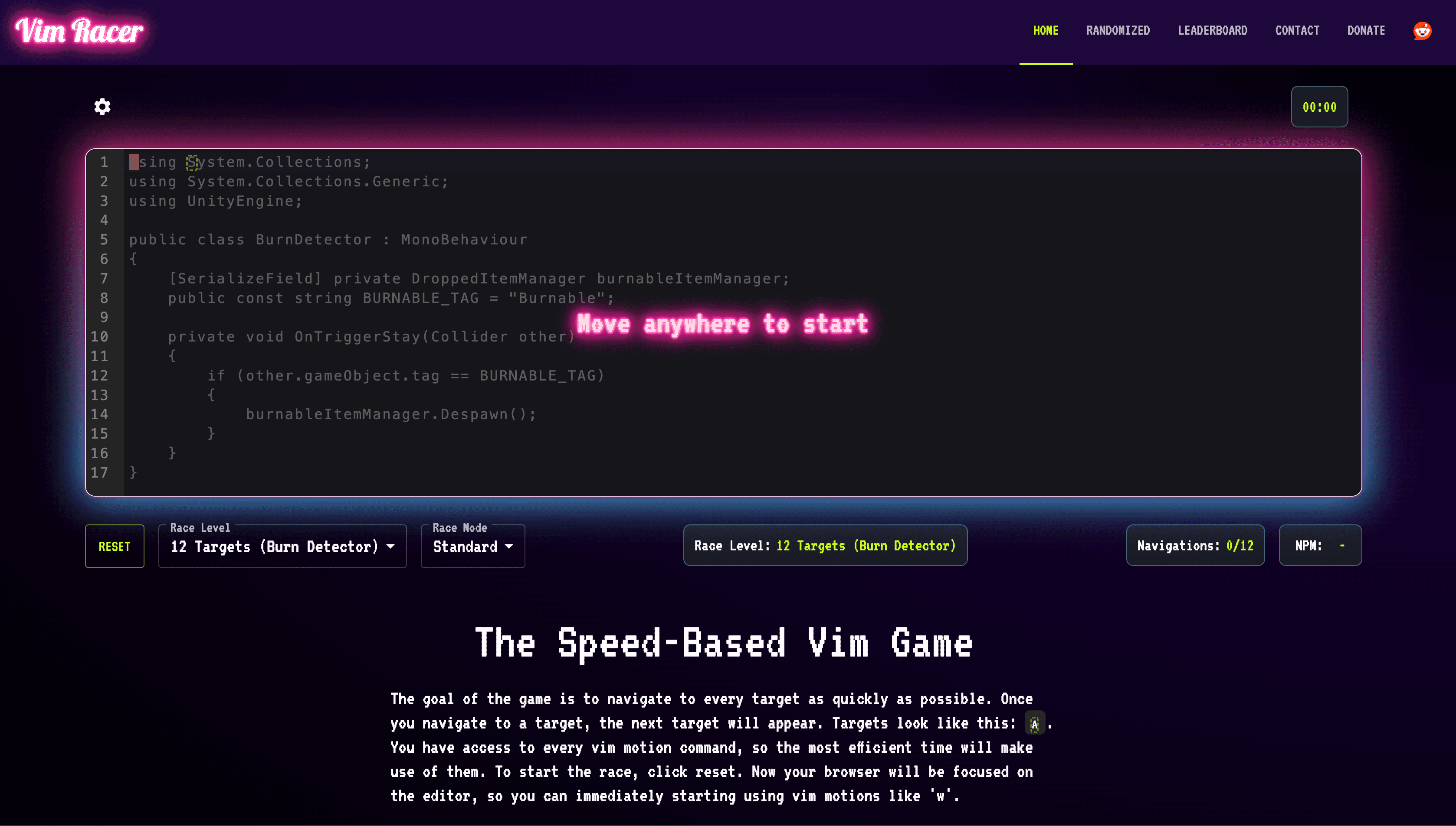 vim-racer